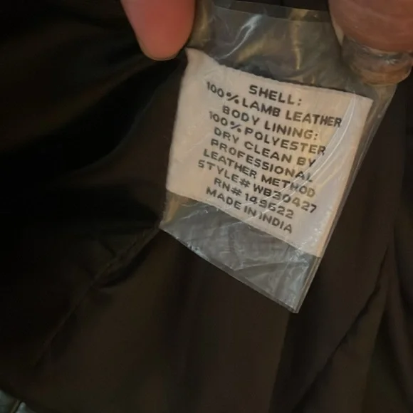Walter Baker Green Double-Breasted Jacket 100% lamb leather